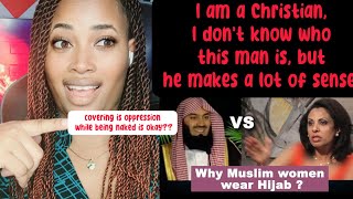 CHRISTIAN REACTS TO MUFTI MENK VS BRIGITTE GABRIEL ON WOMEN MODESTY IN DRESSING & WOMEN wear HIJAB?