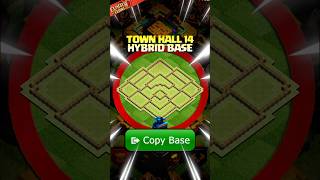 BEST TH14 HYBRID BASE! #coc #clashofclans