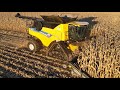 New Holland CR8.90 Powerflex tracks and Geringhoff 12 row harvest corn in Michigan!