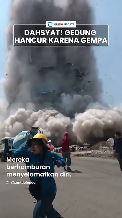 Video Detik-detik Hancurnya Gedung Pencakar Langit Usai Gempa M 7,7 Landa Myanmar, Warga Histeris