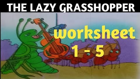|| 3rd class || English || 7th lesson || THE LAZY GRASSHOPPER || worksheets 1 - 5  |AP NEW SYLLABUS|