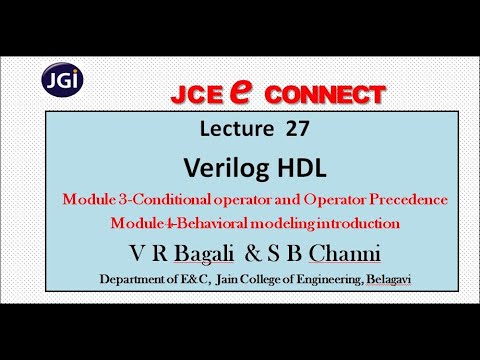 Lecture27 Verilog HDL 18EC56 Conditional operator & Precedence - YouTube