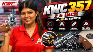 KWC 357 Silver 2.5 Inch .177 Cal CO2 BB Air Revolver