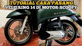TUTORIAL HOW TO INSTALL 14-SIZE RIMS ON A 12-SIZE SCOOPY MOTORCYCLE!! PROJECT SCOOPY PART 3!!!!