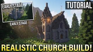 How to Build a Realistic Church & Cemetery in Minecraft!