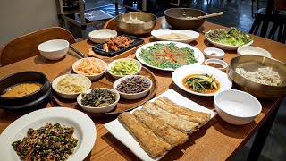 Korean Table d'hot, Bibimbap, Barley Rice, Korean Vegan Food - Korean Street Food
