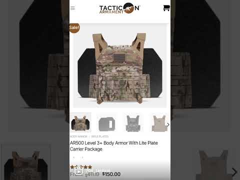 150.00 Plate Carrier & lvl 3+ Armor Package! Deal alert
