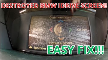 BMW broken iDrive screen replacement! EASY! E60 E61 E90 E91 525i/530i/535i/545i/550i/325i/330i/335i