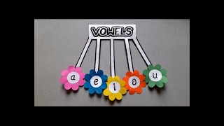 easy vowels chart ideas #vowels #chart #diy #craftideas #classroom #decorating #decorative #ideas