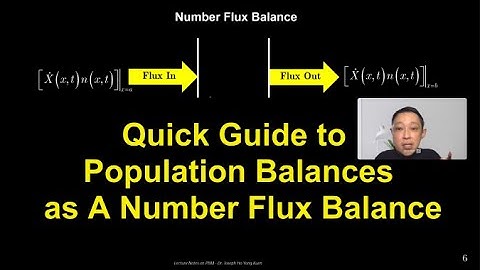 A Quick Guide to Obtaining the 1-D Population Balance Equation