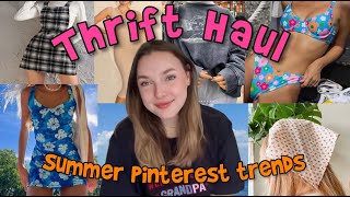 thrifting my dream wardrobe - summer and back to school Pinterest trends