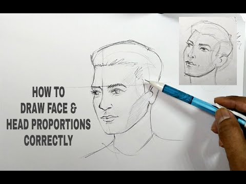 how-to-draw-face-correctly---head-proportions-for-any-angle-in-hindi