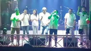 Hemant Rana and Kali Prasad Baskota performing on Saili movie promotional tour with Saili team.