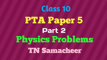 10th PTA Science Paper 5 Answer key /part 2 / TN Samacheer