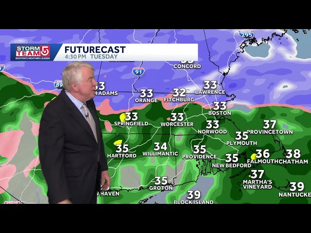 Video: Snow turning to rain Tuesday