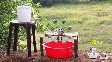 generate electricity from table fan motor / hydro power generator homemade
