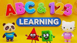 Preschool Learning activities for 3 year olds at home | Learn ABC Phonics Shapes Numbers Colors 🌈