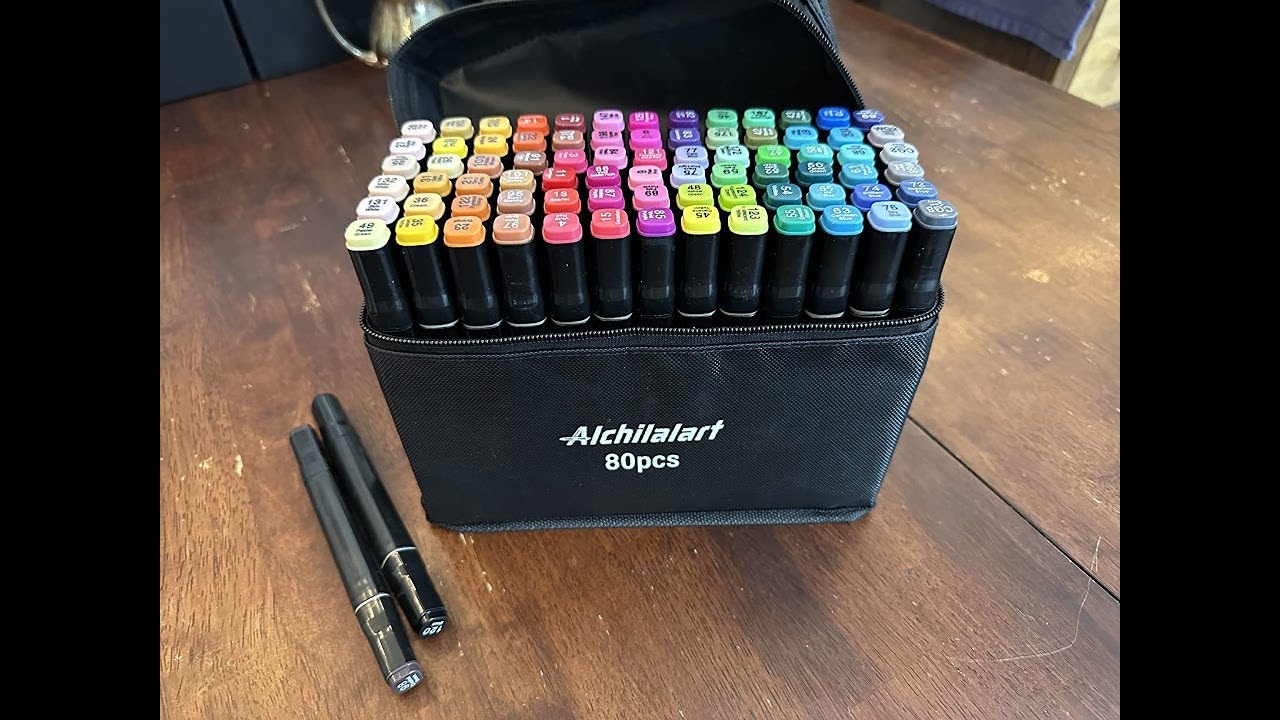 SANJOKI Alcohol Brush Markers 80 colors,Brush & Chisel Dual Tip