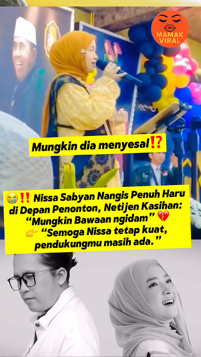 😭 Nissa Sabyan Cries in Front of the Audience, Touching‼️ #viralnews #latestnews #trending