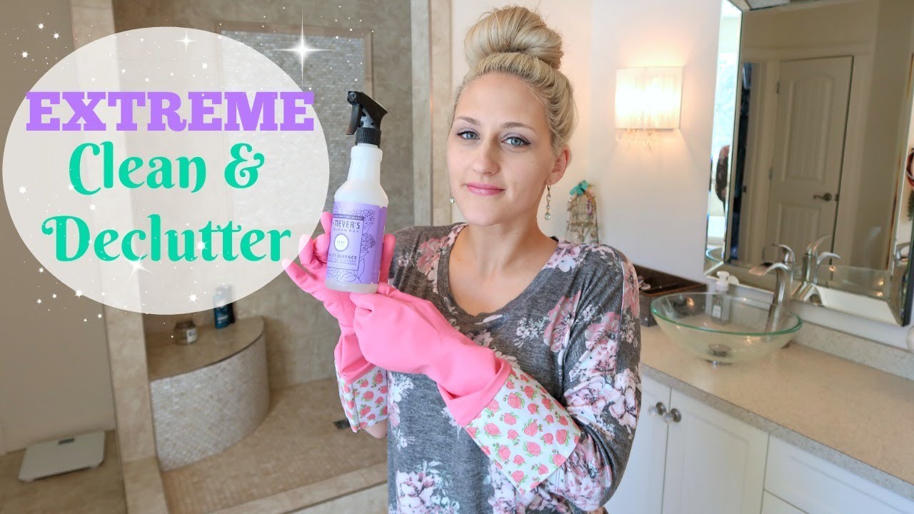 🌸 EXTREME CLEAN & DECLUTTER WITH ME 2018 ~SPRING CLEANING MOTIVATION~ MASTER BATHROOM