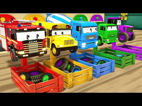 Sing! Dance! To the children's song “Bingo” - matching wheels to color - Baby Nursery Rhymes