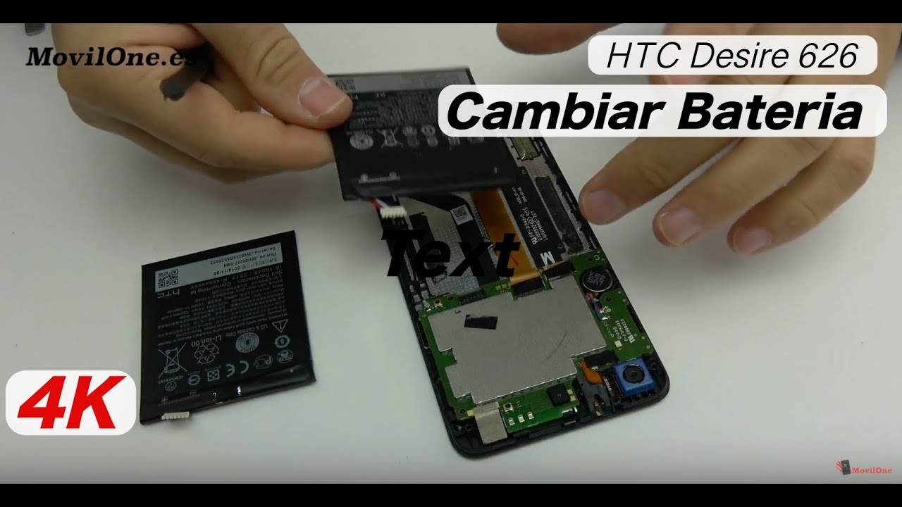 HTC Desire 626 Cambiar la bateria - YouTube