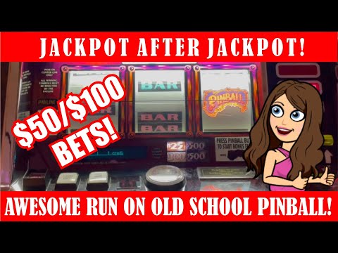 🚨 OMG 🚨 HOT MACHINES 🚨 JACKPOT AFTER JACKPOT - OLD SCHOOL PINBALL SLOT MACHINE! $50-$100 BETS💖