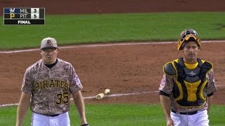 MIL@PIT: Melancon completes the save over the Brewers