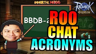 ROO ACRONYMS FOR BEGINNERS!! - RAGNAROK ORIGIN screenshot 4