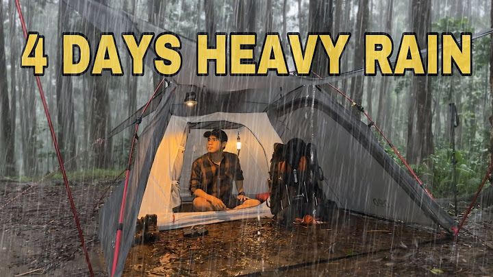4 Days Heavy Rain in Umbrella Tent || 4 Days Solo Camping in Long Heavy Rain