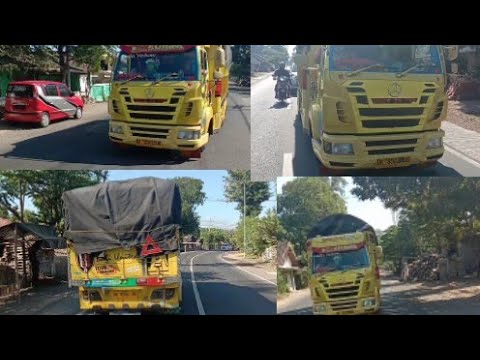 Gak sengajah pulang sekolah ketemu truk  Bois warna  kuning  