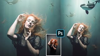 How to make underwater effect Photo manipulation Photoshop tutorial screenshot 5