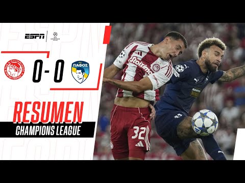 CON HEZZE Y ORTEGA, LA LEYENDA NO PUDO EN EL DEBUT EN CHAMPIONS | Olympiacos 0-0 Pafos | RESUMEN