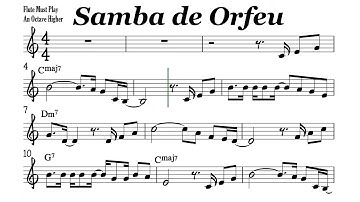Samba De Orfeu Flute Violin Sheet Music Backing Track Play Along Partitura