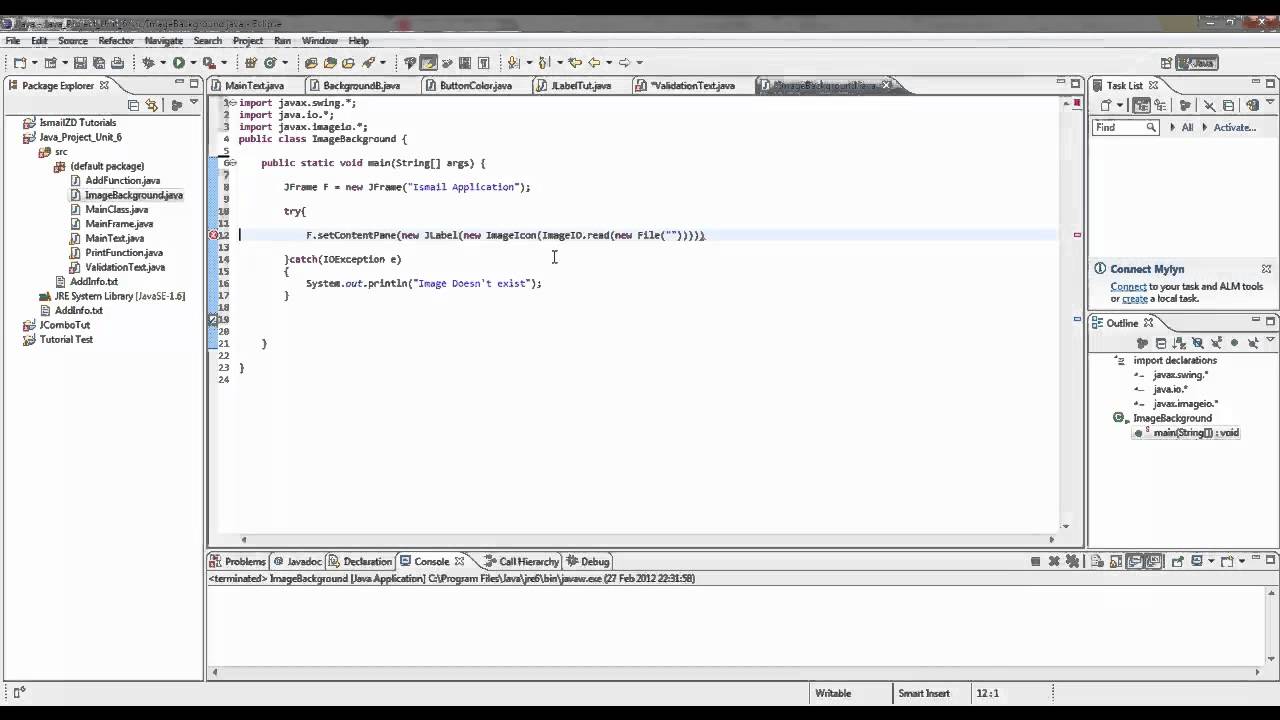 Java Tutorial Custom Background For JFrame Simple Way Made