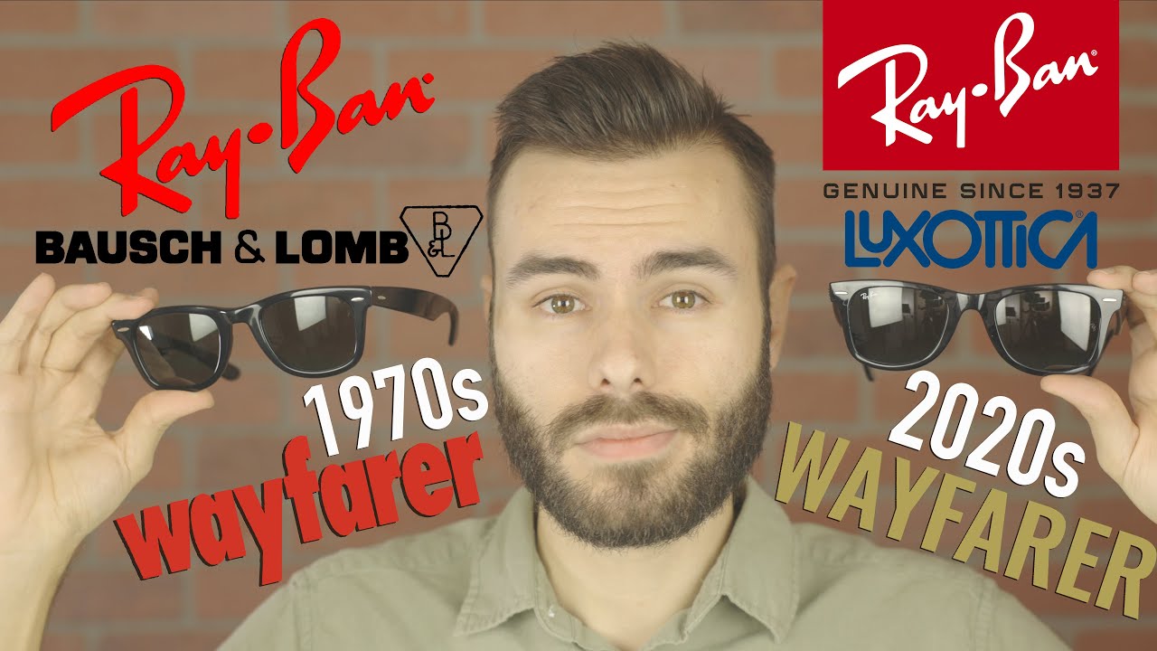 visie erven Cursus Vintage Ray-Ban B&L Wayfarer vs Modern Luxottica Wayfarers - YouTube