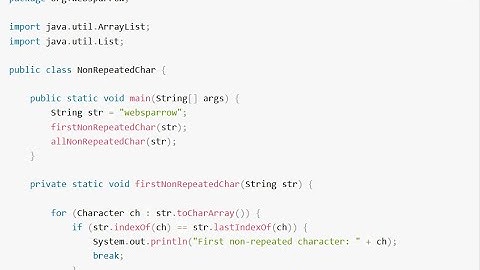 Java - Find first non-repeated Characters from the String