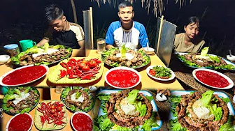 HORRIFYING WITH THE 9KG GRILLED PORK INSECT AND BLOOD SOUP CONTEST - BETWEEN 3 EATING SAINTS IN T...