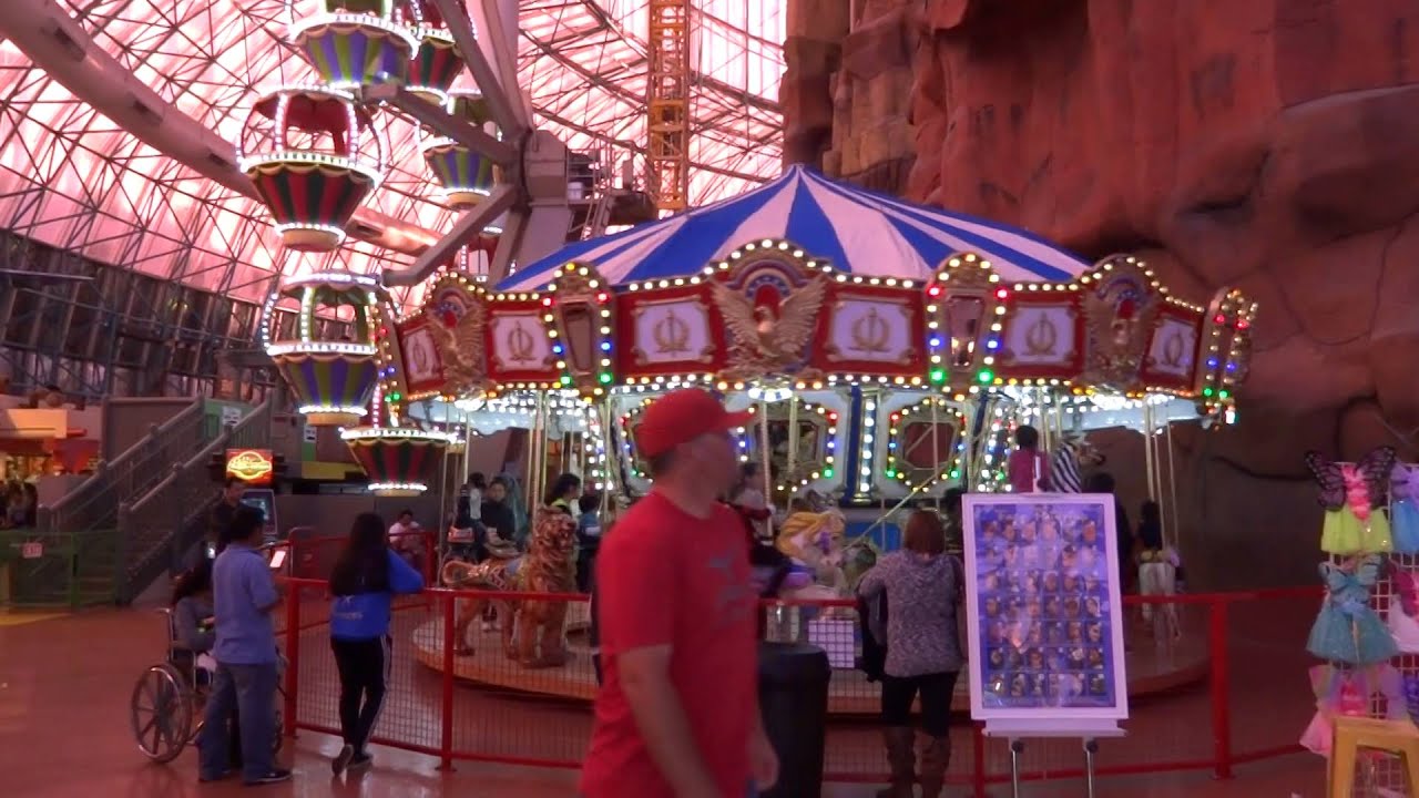 CIRCUS CIRCUS LAS VEGAS ADVENTUREDOME THEME PARK with CAROUSEL & DRIFTERS