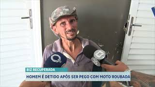 HOMEM É DETIDO APÓS SER PEGO COM MOTO ROUBADA