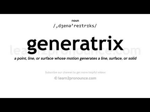 Video: Kas yra generatrix ir Directrix apdirbant?