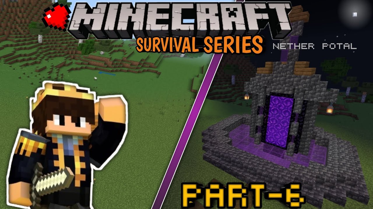 I Build Beautiful Nether Potal In My Survival World | Minecraft PE ...