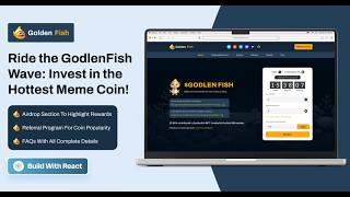 Goldenfish React Template - Build a Meme Coin Website Investors Trust 🚀