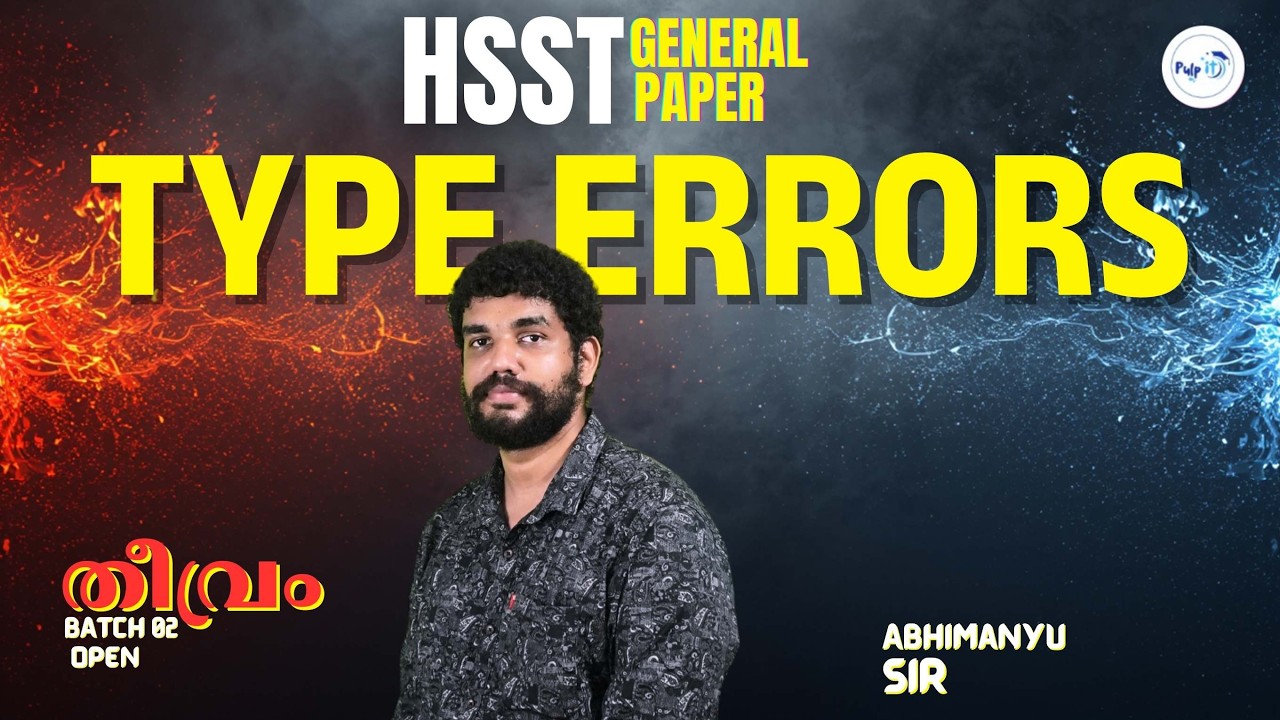 Type Errors in Research by Abhimanyu sir | HSST General Paper Double Live | Pulpit learnings