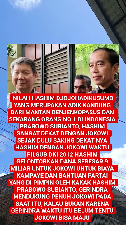 #prabowo #jokowi #jakarta #hashim