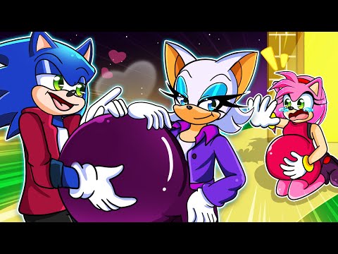 Amy Pregnant Vs Rouge the Bat Pregnant - Sonic the Hedgehog 2 Animation