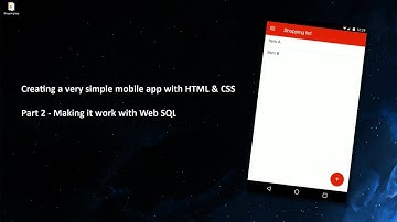 Creating a very simple app with HTML, CSS & Javascript - Part 2/3 - Web SQL