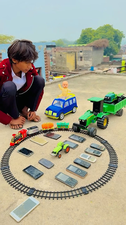 #tractor #chale #ghurr #tractor #metro #train #bridge #crossing #minitractor #automobile #ytshorts