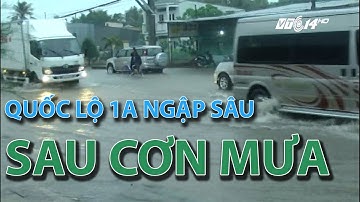 (VTC14)_Quốc lộ 1A ngập sâu sau cơn mưa