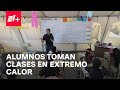 Alumnos toman clases sin aulas y calor en Zacatepec, Morelos - Despierta